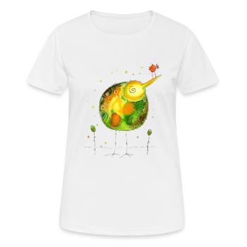 Gute Laune Kiwi - Frauen T-Shirt atmungsaktiv - Weiß - Vorne - AI Model Female 172 dark (172cm)