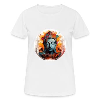 T-shirt Sérénité Bouddha Marque Vibration Positive - T-shirt respirant Femme - blanc - Devant - AI Model Female 172 dark (172cm)
