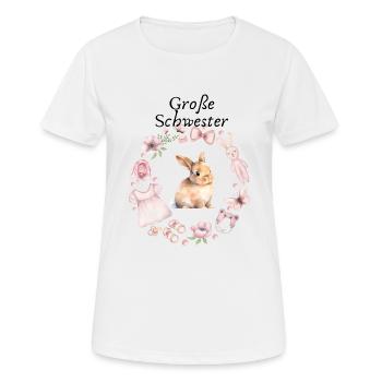 Große Schwester - Frauen T-Shirt atmungsaktiv - Weiß - Vorne - AI Model Female 172 dark (172cm)