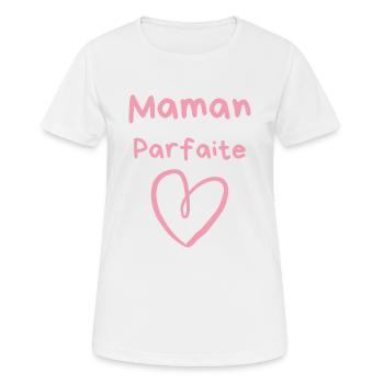 Excellent cadeau pour la fête des mères - T-shirt respirant Femme - blanc - Devant - AI Model Female 172 dark (172cm)