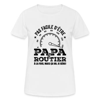 Dad and Truck Driver Running Highway Truck Gift - Women's Breathable T-Shirt - white - Front - AI Model Female 172 dark (172cm)