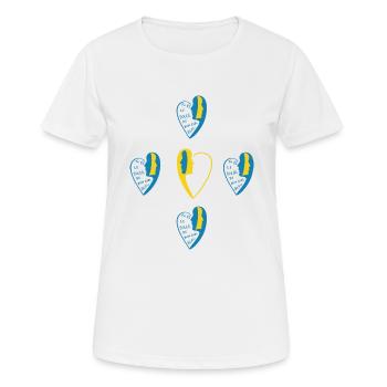 La croix de l'amour. - T-shirt respirant Femme - blanc - Devant - AI Model Female 172 dark (172cm)