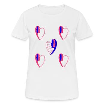 Séduction d'un homme amoureux. - T-shirt respirant Femme - blanc - Devant - AI Model Female 172 dark (172cm)