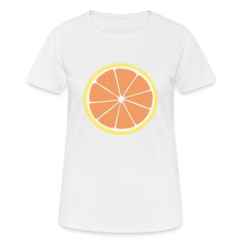 Tranche de pamplemousse - T-shirt respirant Femme - blanc - Devant - AI Model Female 172 dark (172cm)