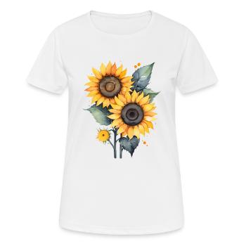 Tournesols - T-shirt respirant Femme - blanc - Devant - AI Model Female 172 dark (172cm)