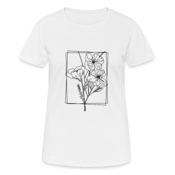 Blumen blühen - Frauen T-Shirt atmungsaktiv - Weiß - Vorne - AI Model Female 172 dark (172cm)