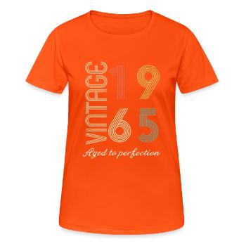 59 Years Birthday Gift - 1965 - Women's Breathable T-Shirt - neon orange - Front - AI Model Female 172 dark (172cm)