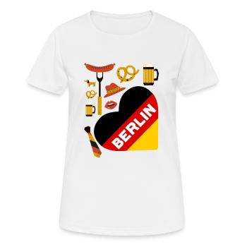 Berlin - T-shirt respirant Femme - blanc - Devant - AI Model Female 172 dark (172cm)