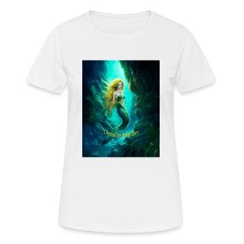 sirène ivresse des profondeurs - pour plongeur - T-shirt respirant Femme - blanc - Devant - AI Model Female 172 dark (172cm)