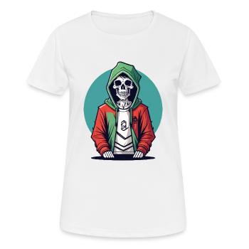 Death in the hood - Women's Breathable T-Shirt - white - Front - AI Model Female 172 dark (172cm)