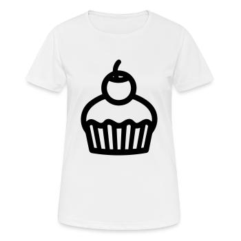 Cupcake - Frauen T-Shirt atmungsaktiv - Weiß - Vorne - AI Model Female 172 dark (172cm)