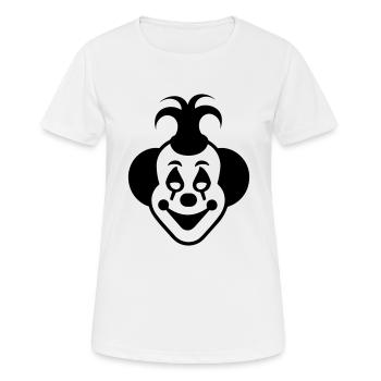 Clown - T-shirt respirant Femme - blanc - Devant - AI Model Female 172 dark (172cm)