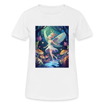 Fée gardienne magique dans la forêt magique - T-shirt respirant Femme - blanc - Devant - AI Model Female 172 dark (172cm)