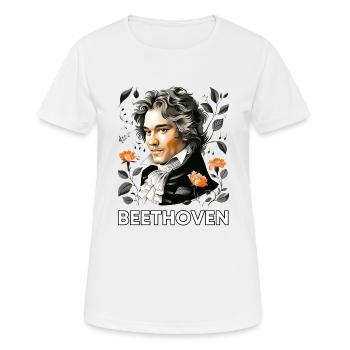 Ludwig van Beethoven - Frauen T-Shirt atmungsaktiv - Weiß - Vorne - AI Model Female 172 dark (172cm)