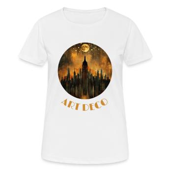 Art déco - T-shirt respirant Femme - blanc - Devant - AI Model Female 172 dark (172cm)