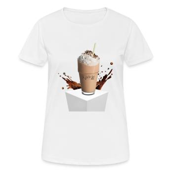 love kakao - Frauen T-Shirt atmungsaktiv - Weiß - Vorne - AI Model Female 172 dark (172cm)