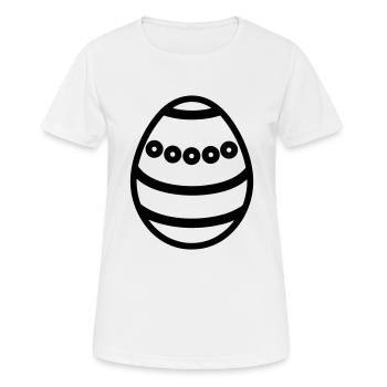 Oeuf de Pâques - T-shirt respirant Femme - blanc - Devant - AI Model Female 172 dark (172cm)
