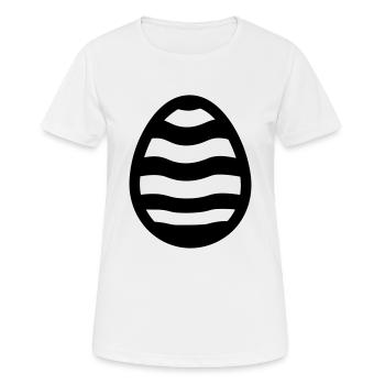 Ei - Frauen T-Shirt atmungsaktiv - Weiß - Vorne - AI Model Female 172 dark (172cm)