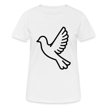 Taube - Frauen T-Shirt atmungsaktiv - Weiß - Vorne - AI Model Female 172 dark (172cm)