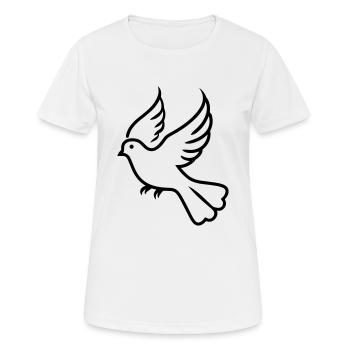 Taube - Frauen T-Shirt atmungsaktiv - Weiß - Vorne - AI Model Female 172 dark (172cm)