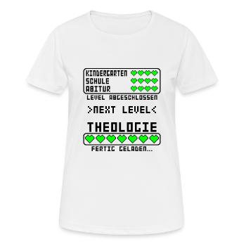 Theologie Studium Examen Prüfung bestanden - Frauen T-Shirt atmungsaktiv - Weiß - Vorne - AI Model Female 172 dark (172cm)