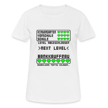 Bankkauffrau Ausbildung Prüfung bestanden - Frauen T-Shirt atmungsaktiv - Weiß - Vorne - AI Model Female 172 dark (172cm)