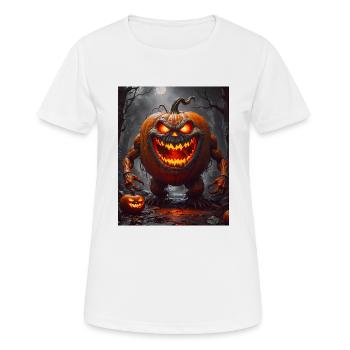 légumes Apocalypse Monster citrouille géante - T-shirt respirant Femme - blanc - Devant - AI Model Female 172 dark (172cm)