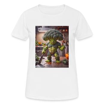 légumes Apocalypse Monster mutant brocoli - T-shirt respirant Femme - blanc - Devant - AI Model Female 172 dark (172cm)