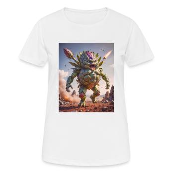 Gemüse Untergang Apocalypse Monster transformat - Frauen T-Shirt atmungsaktiv - Weiß - Vorne - AI Model Female 172 dark (172cm)