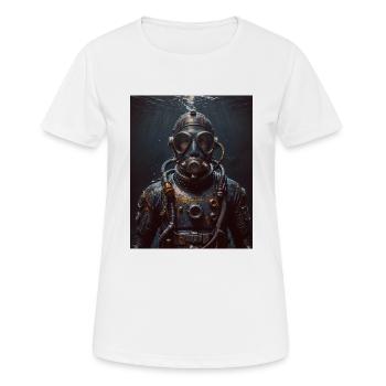 Plongeur Dystopique - T-shirt respirant Femme - blanc - Devant - AI Model Female 172 dark (172cm)
