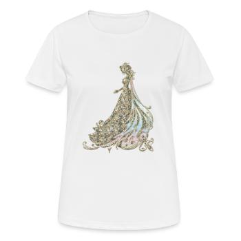 L’élégance en or et noir - T-shirt respirant Femme - blanc - Devant - AI Model Female 172 dark (172cm)