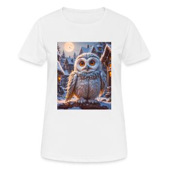 Oiseaux super mignons – Harfang des neiges - T-shirt respirant Femme - blanc - Devant - AI Model Female 172 dark (172cm)