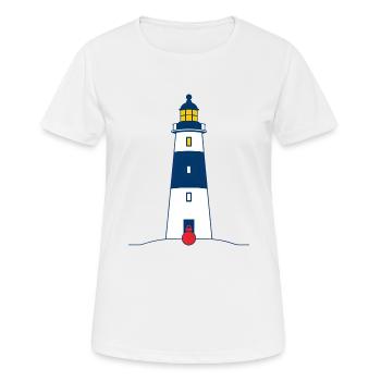 Lighthouse Beacon on Coastal Shore - Women's Breathable T-Shirt - white - Front - AI Model Female 172 dark (172cm)