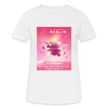 berlin Techno - T-shirt respirant Femme - blanc - Devant - AI Model Female 172 dark (172cm)