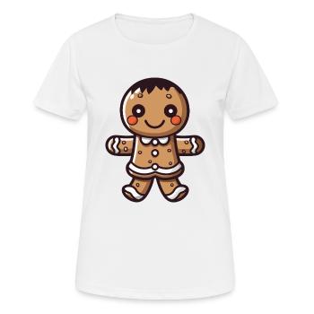 lebkuchen junge - Frauen T-Shirt atmungsaktiv - Weiß - Vorne - AI Model Female 172 dark (172cm)