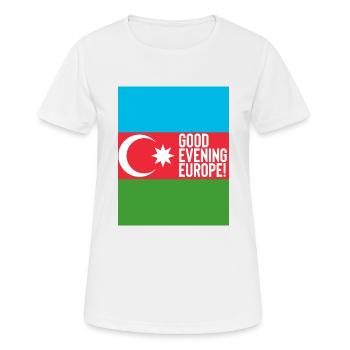 Aserbaidschan Eurovision Song Contest - Frauen T-Shirt atmungsaktiv - Weiß - Vorne - AI Model Female 172 dark (172cm)