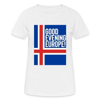 Island Eurovision Song Contest - Frauen T-Shirt atmungsaktiv - Weiß - Vorne - AI Model Female 172 dark (172cm)
