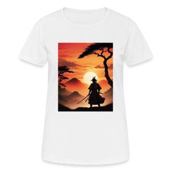 L’ombre du guerrier - T-shirt respirant Femme - blanc - Devant - AI Model Female 172 dark (172cm)