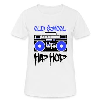 ghettoblaster old school - Frauen T-Shirt atmungsaktiv - Weiß - Vorne - AI Model Female 172 dark (172cm)