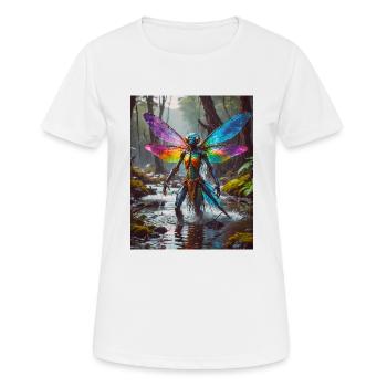 Mutant Monster halb Mensch halb Insekt Dark Horror - Frauen T-Shirt atmungsaktiv - Weiß - Vorne - AI Model Female 172 dark (172cm)