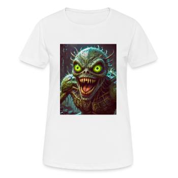 mutant monster half men half insect dark horror - Women's Breathable T-Shirt - white - Front - AI Model Female 172 dark (172cm)