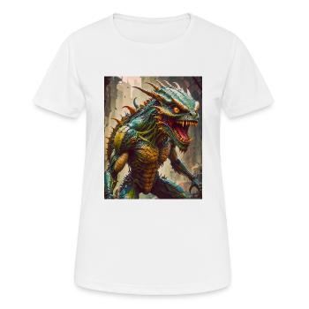 Mutant Monster halb Mensch halb Insekt Dark Horror - Frauen T-Shirt atmungsaktiv - Weiß - Vorne - AI Model Female 172 dark (172cm)