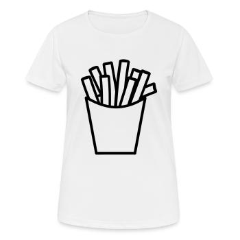 French fries - Women's Breathable T-Shirt - white - Front - AI Model Female 172 dark (172cm)