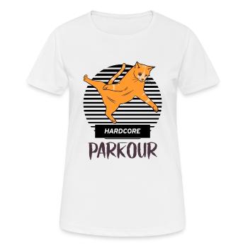 Hardcore Parkour - T-shirt respirant Femme - blanc - Devant - AI Model Female 172 dark (172cm)