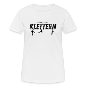 Crazy about climbing - Women's Breathable T-Shirt - white - Front - AI Model Female 172 dark (172cm)