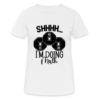 Math - Frauen T-Shirt atmungsaktiv - Weiß - Vorne - AI Model Female 172 dark (172cm)