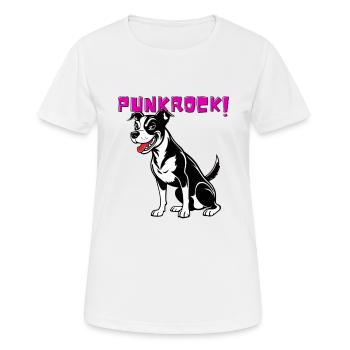 Punkrock Hund - Frauen T-Shirt atmungsaktiv - Weiß - Vorne - AI Model Female 172 dark (172cm)