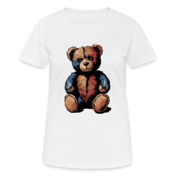 Teddy Kuscheltier Teddybär - Frauen T-Shirt atmungsaktiv - Weiß - Vorne - AI Model Female 172 dark (172cm)