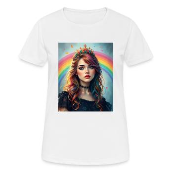 Rainbow Punk Princess - Frauen T-Shirt atmungsaktiv - Weiß - Vorne - AI Model Female 172 dark (172cm)