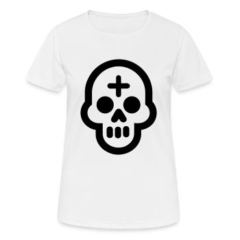 Tête de mort - T-shirt respirant Femme - blanc - Devant - AI Model Female 172 dark (172cm)